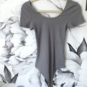 Brand New Express Ribbed Short Sleeve Bodysuit